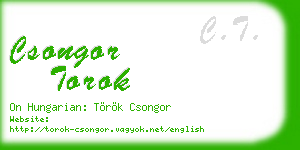 csongor torok business card