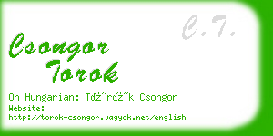 csongor torok business card